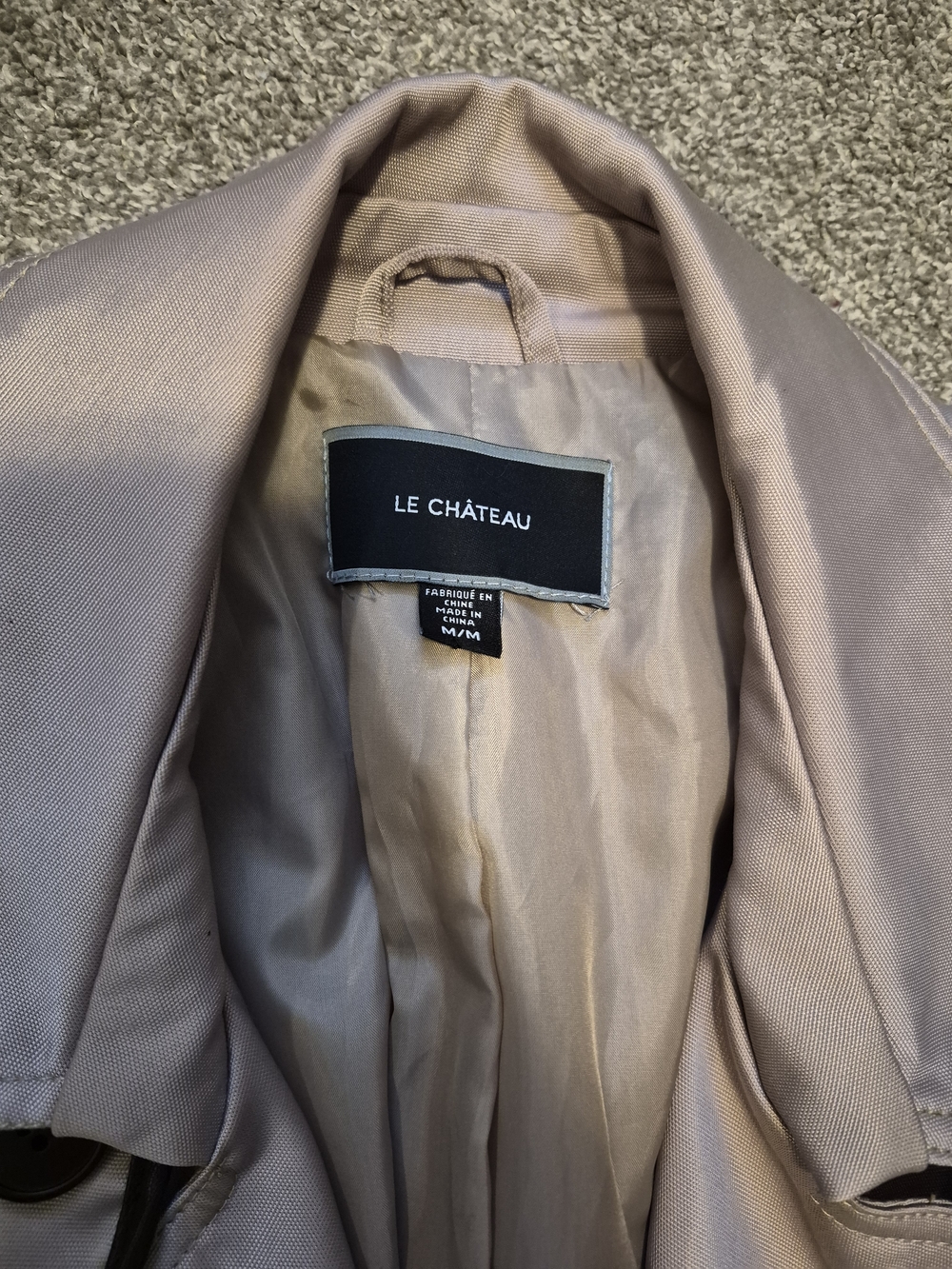Le Chateau Women's Light Beige Double-Breasted Trench Coat - Picture 2 of 3